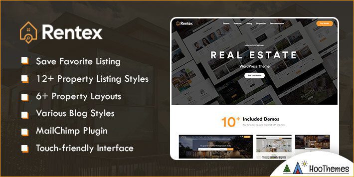 Rentex Real Estate WordPress Theme